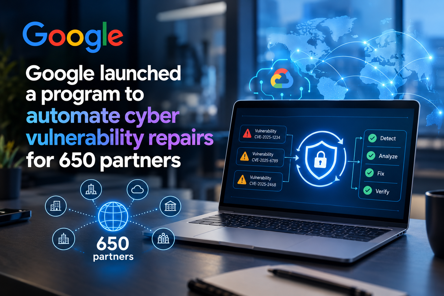 Google launched a program to automate cyber vulnerability repairs for 650 partners
