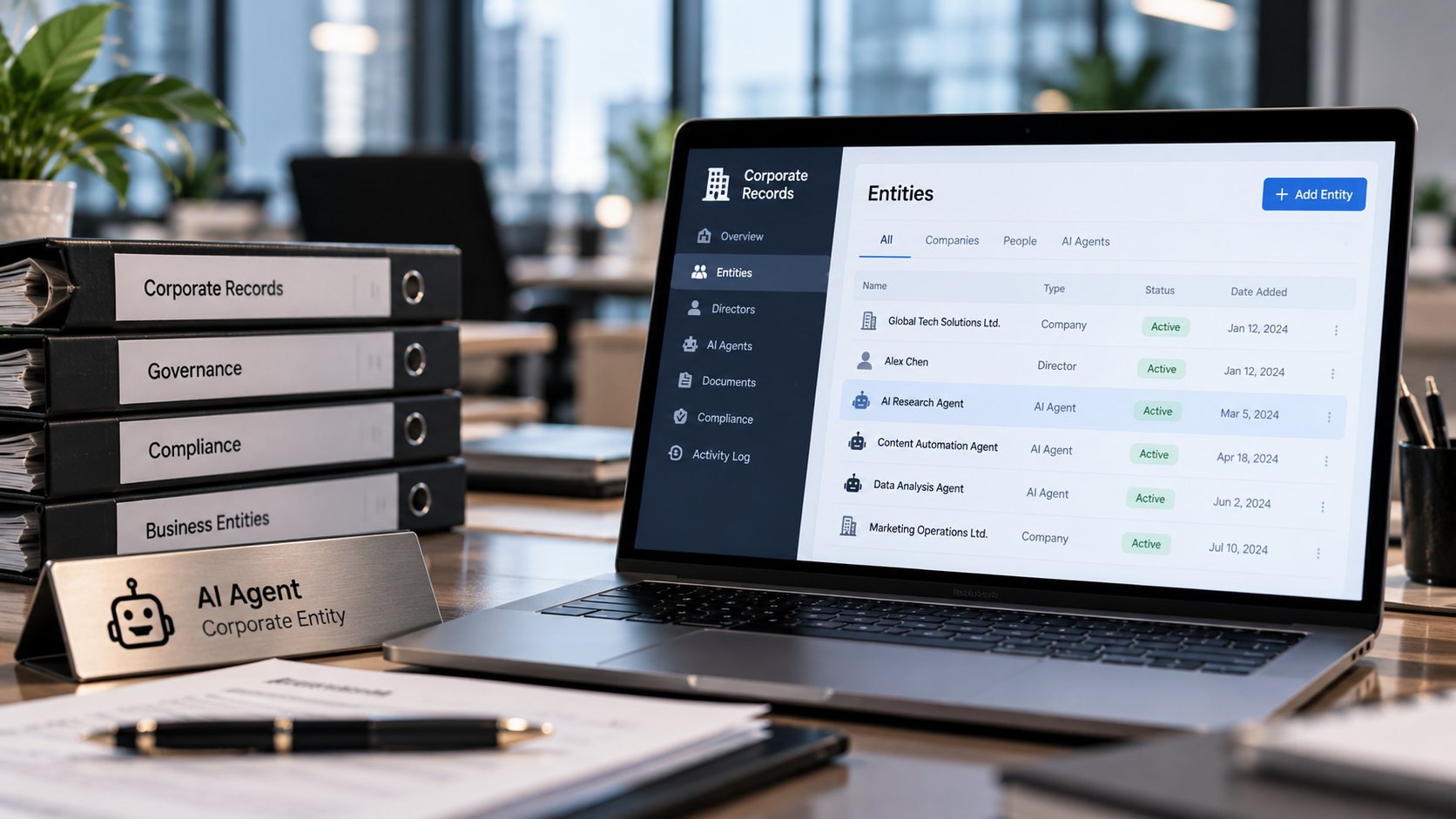 Businesses added AI agents to their official corporate records