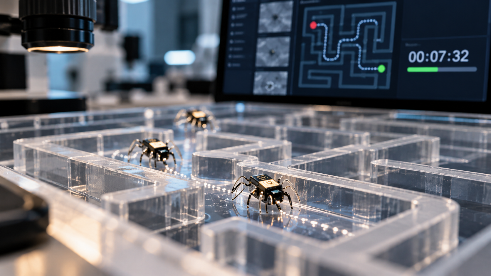Researchers trained microrobots to navigate complex environments in under 10 minutes