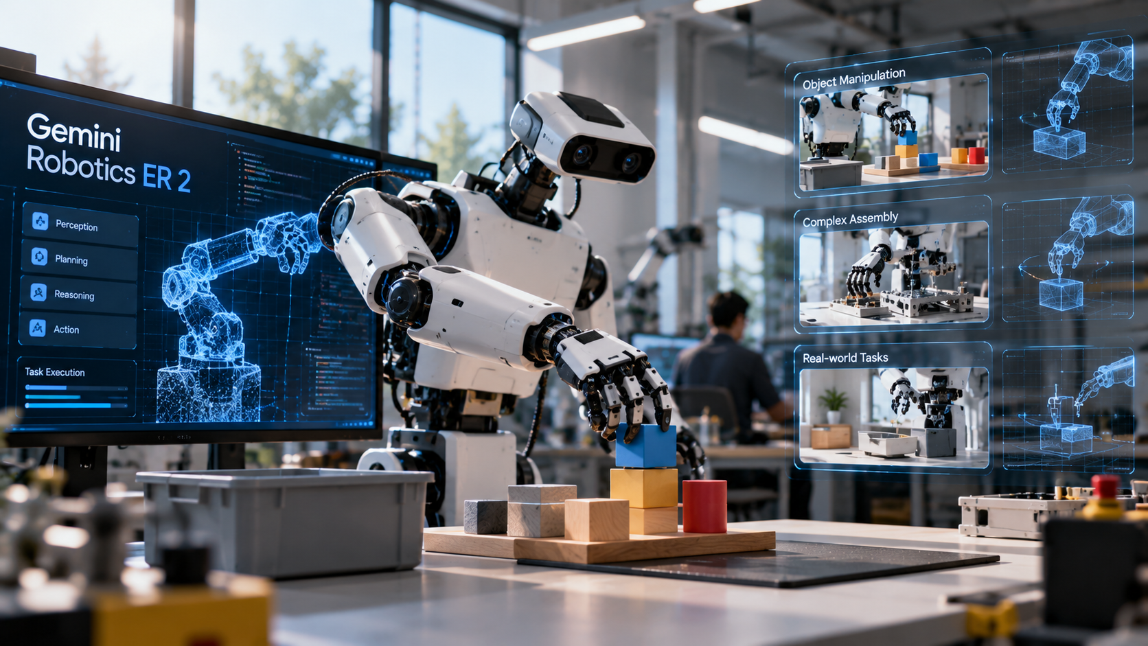 Gemini Robotics ER 2 helping robots perform complex tasks.