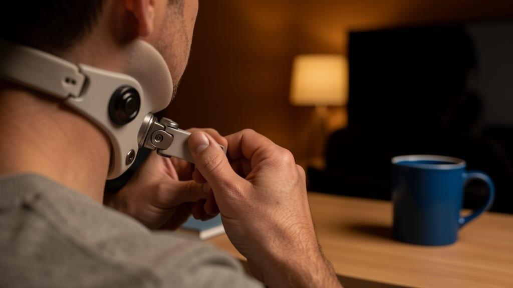 Researchers developed a neck exoskeleton controlled by eye movements