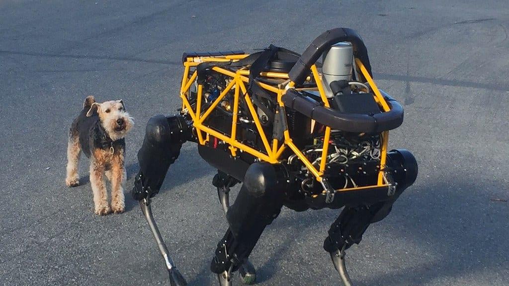 Researchers taught quadruped robots to slide objects instead of carrying them